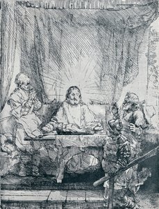 Nattvarden i Emmaus, 1654, 1903 av Rembrandt van Rijn
