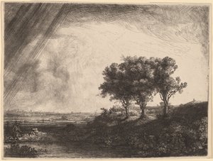 De tre träden av Rembrandt van Rijn