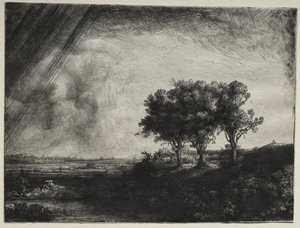 De tre träden av Rembrandt van Rijn