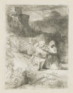 Kval i trädgården av Rembrandt van Rijn