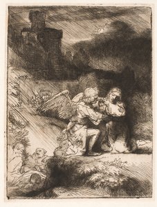 Kvalen i trädgården av Rembrandt van Rijn