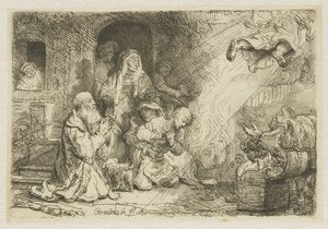 Ängeln lämnar Tobias familj av Rembrandt van Rijn