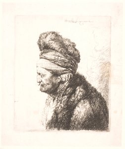 Det andra orientaliska huvudet (Rembrandts far?) av Rembrandt van Rijn