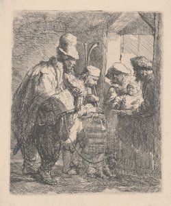 De flanerande musikerna av Rembrandt van Rijn