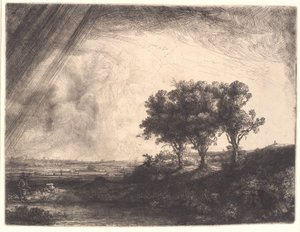 De tre träden av Rembrandt van Rijn