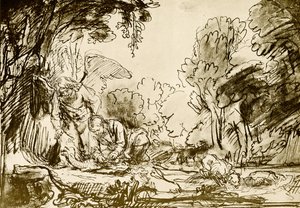 Tobias rensade fisken av Rembrandt van Rijn