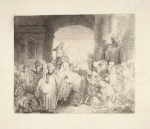 Mardocheus triumf av Rembrandt van Rijn