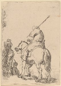 Turbansoldat till häst av Rembrandt van Rijn