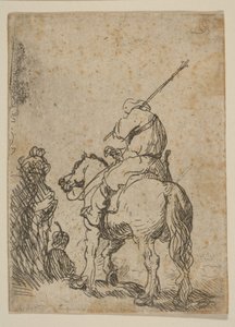 Turbansoldat till häst, ca. 1629. av Rembrandt van Rijn