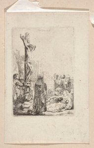 Korsfästelsen (Liten skiva) av Rembrandt van Rijn