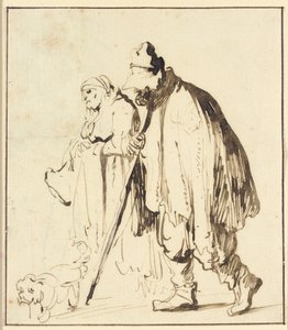 Löftlösa par med en hund av Rembrandt van Rijn