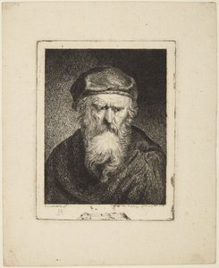Melankolisk gammal man av Rembrandt van Rijn