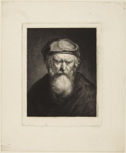 Irritabel gammal man av Rembrandt van Rijn