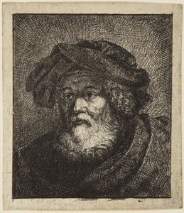 Gammal man med mössa av Rembrandt van Rijn