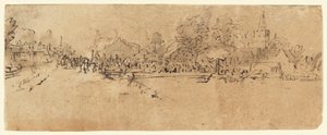 Utsikt över Diemen av Rembrandt van Rijn