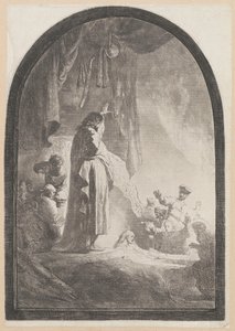 Lazarus återuppväckelse (stor tavla) av Rembrandt van Rijn
