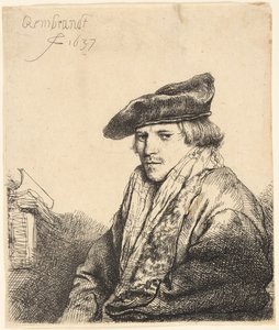 Ung man i sammetsmössa (Ferdinand Bol?) av Rembrandt van Rijn