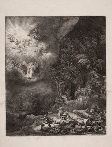 Beskedet till herdarna av Rembrandt van Rijn