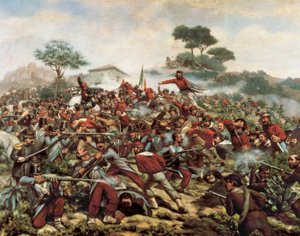 Giuseppe Garibaldi vid slaget vid Calatafimi den 15 maj av Remigio Legat
