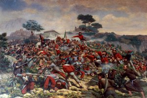 Giuseppe Garibaldi vid slaget vid Calatafimi den 15 maj av Remigio Legat