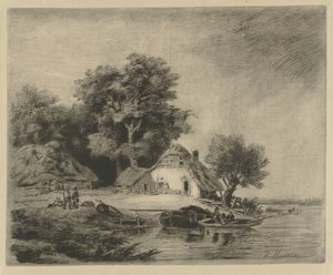 Gård på vattnet av Remigius Adrianus Haanen
