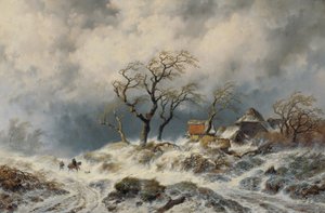 Holländskt vinterlandskap (snödrivor)