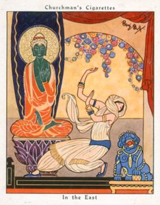 I öster (färglitografi) av René Bull