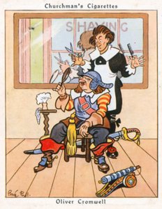 Oliver Cromwell (färglitografi) av René Bull