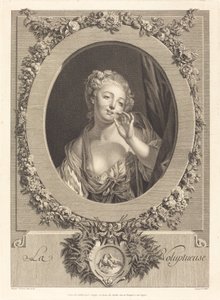 Den vällustiga av René Gaillard after Jean Baptiste Greuze