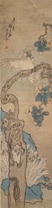Papegoja i blomträd, 1835-1893 av Ren Xun