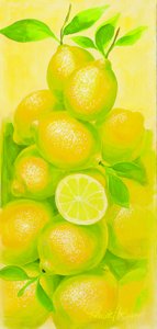 Färska, syrliga citroner