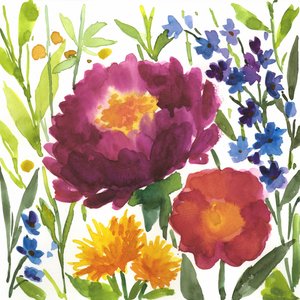 En färgsprakande blomsterträdgård