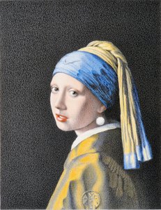 VERMEER-Golf, 2018, teckning med färgpenna på papper