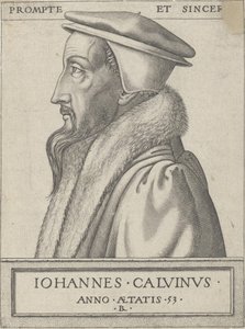 Jean Calvin (1509 - 1564), teolog och primär styrka i den protestantiska reformationen, 53 år gammal