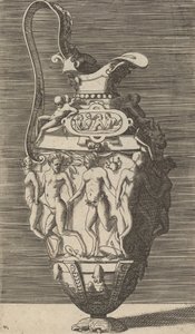Vas med dansande kvinnor och satyrer, sent 1600-tal.