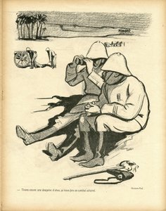 Illustration av Hermann-Paul (1864-1940) i Le Canard Sauvage av Rene George Hermann Paul