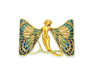 Art Nouveau "Sylph" hundhalsband, ca 1900