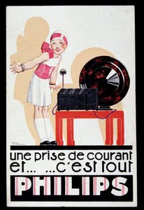 Reklam för radioapparaten Philips, v.1930