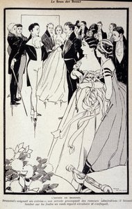 Representation av George Bryan Brummel känd som Beau Brummel (1778 - 1840), kungen av Dandys. Illustration av René Vincent. 1800-talet av Rene Vincent