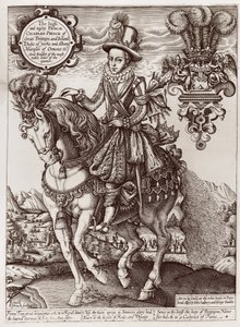 Charles I som prins av Wales till häst, från 