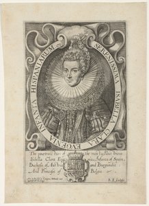 Porträtt av Isabella Clara Eugenia Mest fridfulla Isabella Clara Eugenia Infanta från Spanien (titel på objekt)