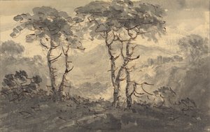 Granar i ett bergslandskap