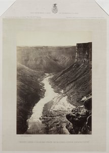 Grand Cañon, Coloradofloden, mynning av Kanab-tvätt, tittar västerut av Reverend George Wilson Bridges