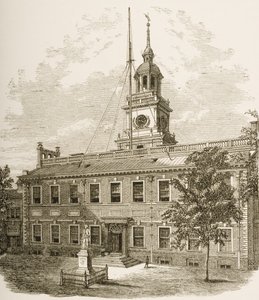 County Court House eller, Independence Hall, Philadelphia Pennsylvania, c.1880 av Reverend Samuel Manning
