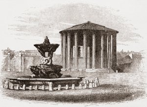 Vesta-templet, Forum Romanum, Rom, Italien i slutet av 1800-talet. Ur Italian Pictures av Rev. Samuel Manning, utgiven ca 1890. av Reverend Samuel Manning