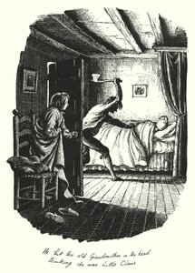 HC Andersen: Den store Claus och lille Claus (litho) av Rex (after) Whistler