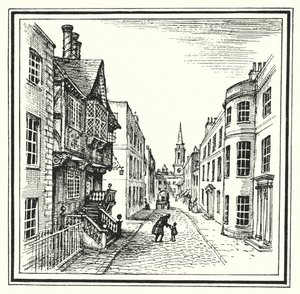 HC Andersen: Det gamla huset (litho) av Rex (after) Whistler