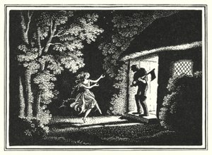 Hans Christian Andersen: De röda skorna (litho)