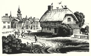 HC Andersen: Storkarna (litho) av Rex (after) Whistler
