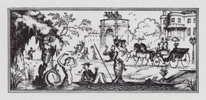 Punting (litho) av Rex (after) Whistler